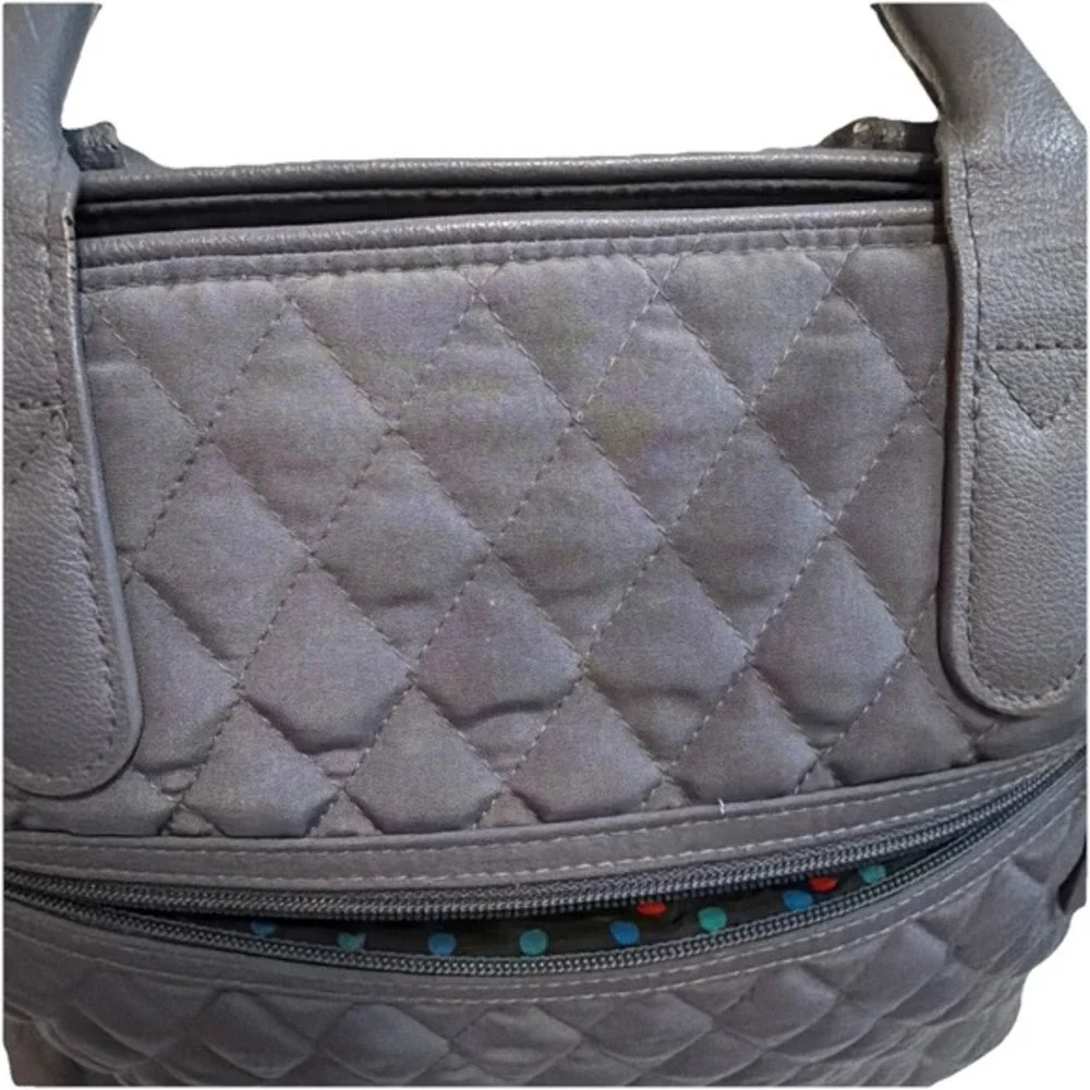 vera bradley‎ purse Gray Diamond Quilted  10x12